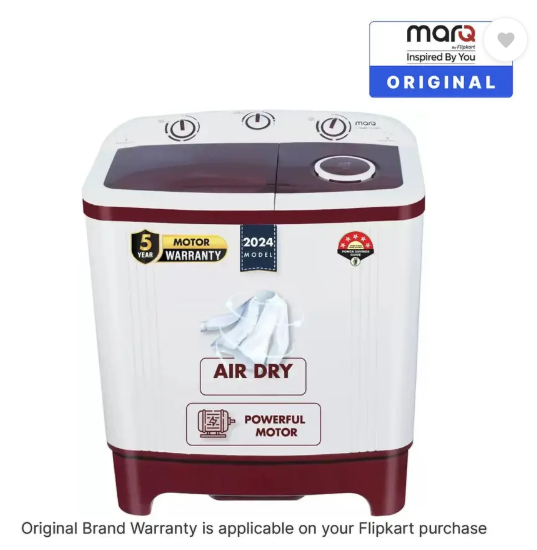 MarQ 6 kg 5 Star Rating Innowash Range Semi Automatic Top Load Washing Machine by Flipkart 