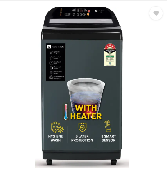 realme TechLife 8 kg Soft closing Glass lid Fully Automatic Top Load